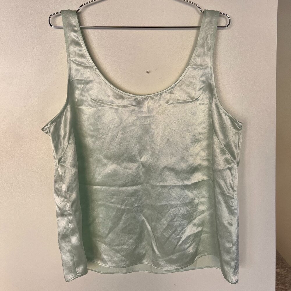 Aritzia Babaton Mint Green Satin Tank Top Size XL